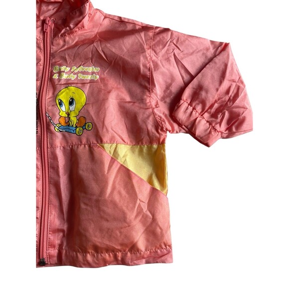 Vintage 1997 Baby Looney Tunes Windbreaker Jacket 24M Sylvester Tweety - Picture 3 of 6
